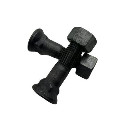 OEM ODM 12.9 Bulldozer Track Bolts Excavator Track Parts Warna Hitam