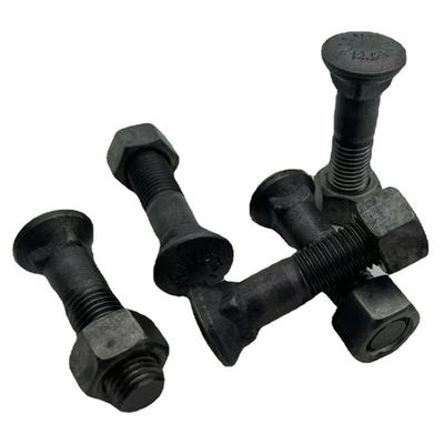 OEM ODM 12.9 Bulldozer Track Bolts Excavator Track Parts Warna Hitam